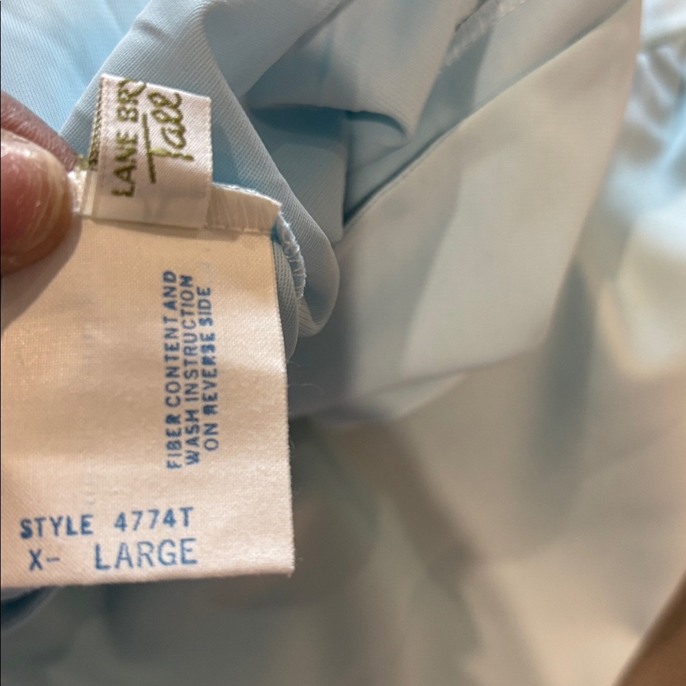 Vintage 70’s Lane Bryant Elegant Blue Spaghetti Strap Maxi nightgown Dress - Picture 10 of 10